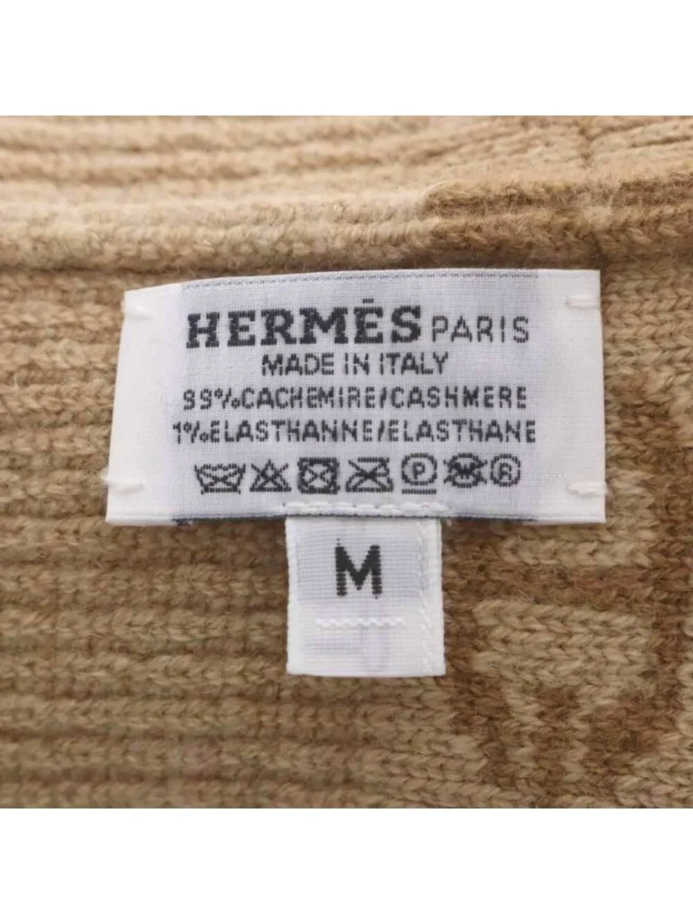 Hermes Heaven Chaine D'ancre Gloves Camel Cashmere RI